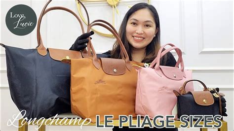 longchamp e pliage bag size